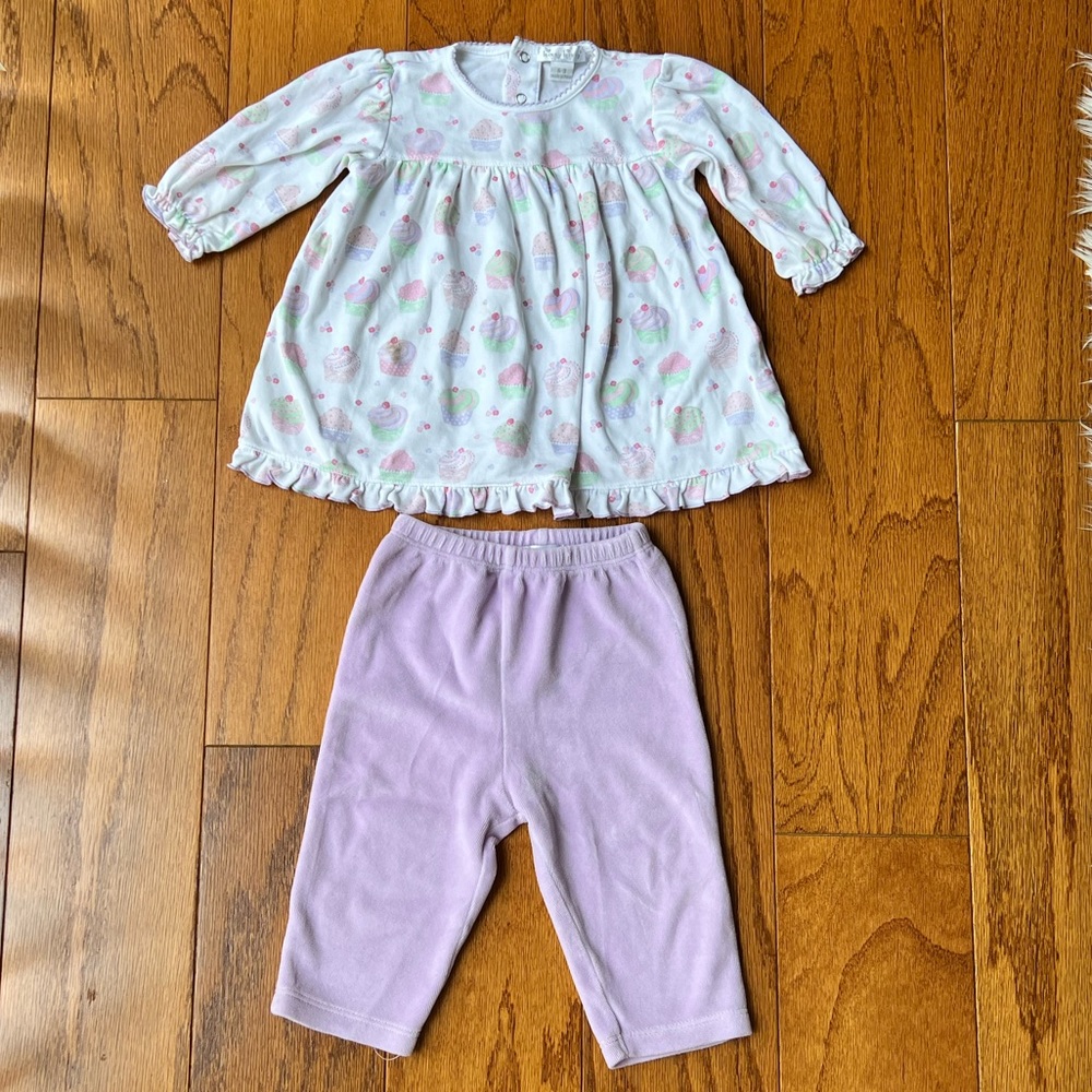 Kissy kissy | cupcake babydoll top with matching velour velvety lilac pants